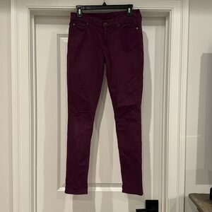 Seven for all mankind maroon/purple skinny leg